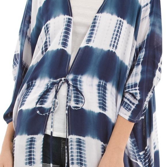 Tie-Dye Striped Kimono - Picture 4 of 5